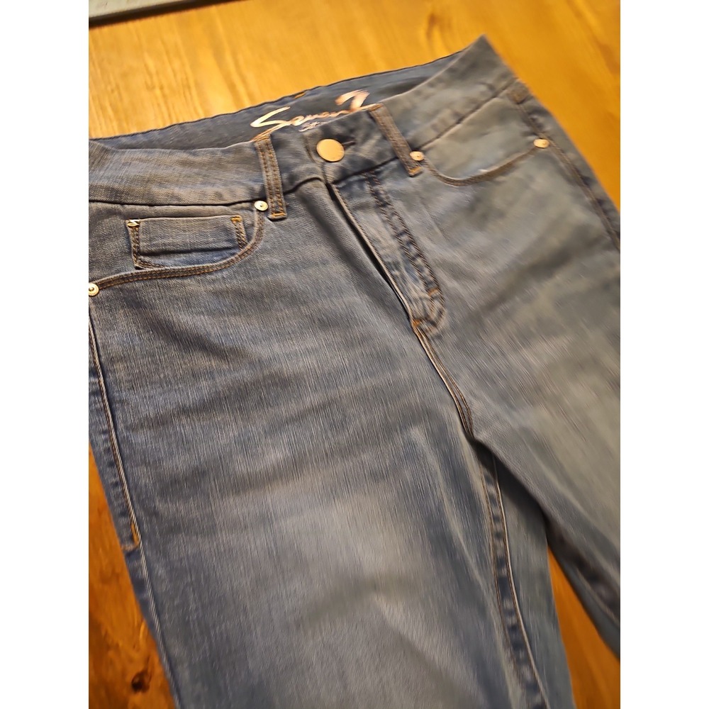 Seven7 Tummy Less High Rise Skinny Blue Jeans Size 12 O1